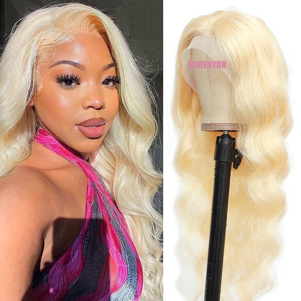 Alipretty 613 Blonde Body Wave 13x4 Transparent Lace Front Wig Pre Plucked 180 Density Brazilian Human Hair Extension For Woman
